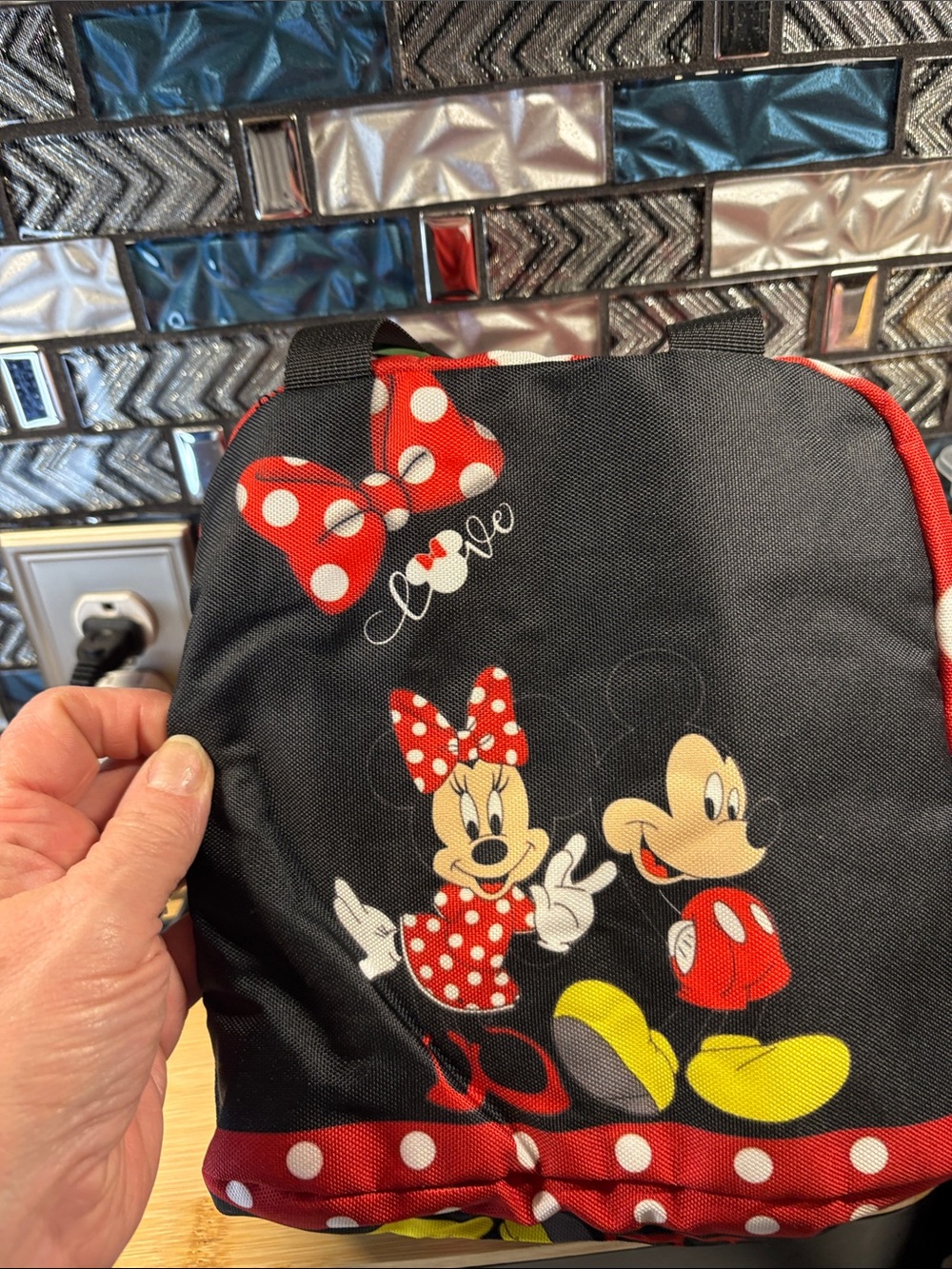 Disney Black, Red and Yellow Minnie & Mickey Kids Lunch Bag